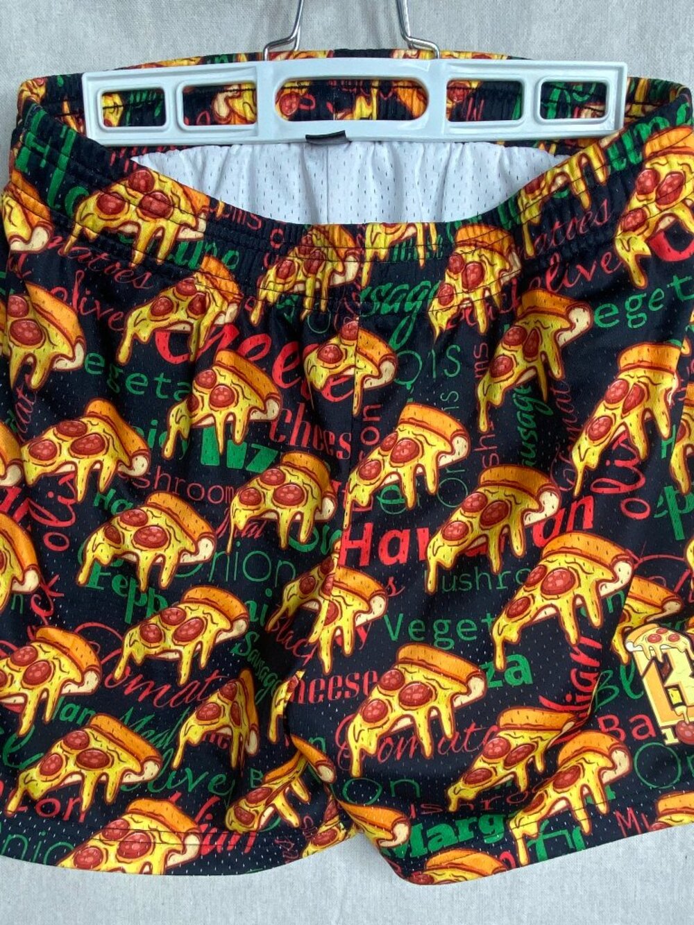 Baseball Lifestyle 101 Pizza Shorts Adult Small Drawstring Elastic Waist BL101